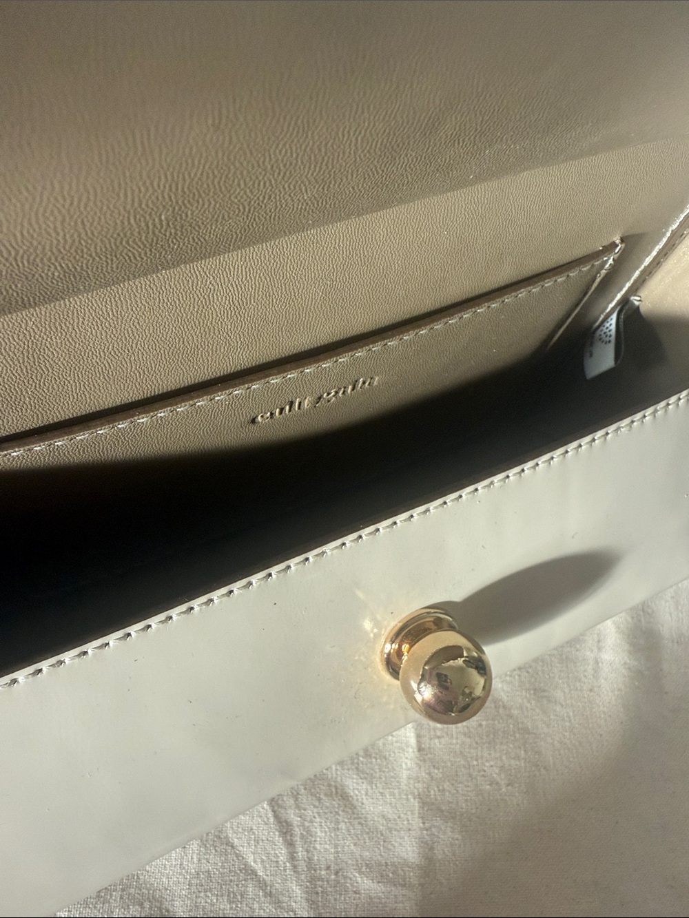 cult gaia Cream Patent Crossbody with Gold Hardware Accent - Picture 5 of 8